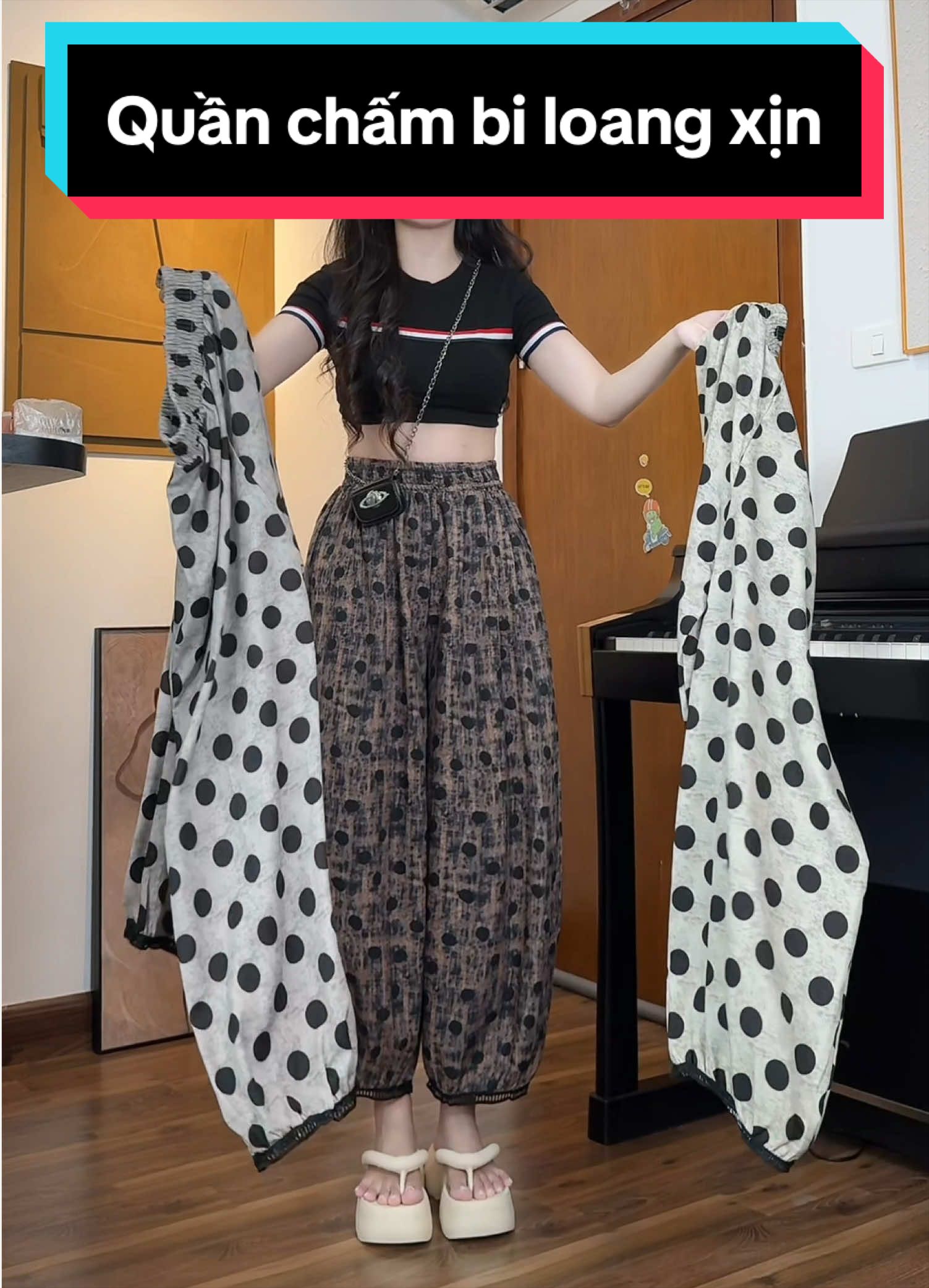 Quần bom thụng chấm bi loang xịn xò #xuhuong #outfitideas #phanhriviuuu #quanxinh #H 