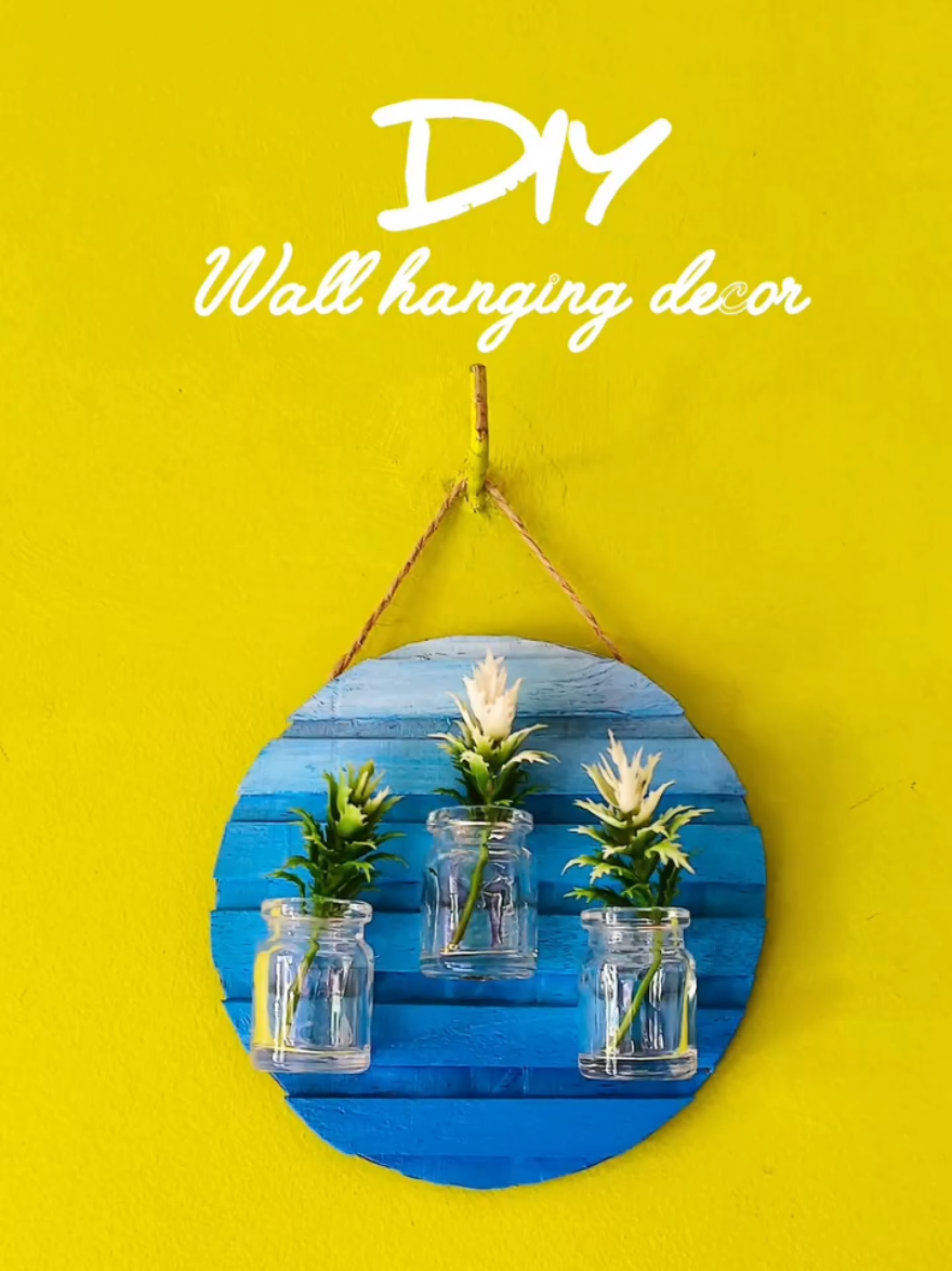 wall hanging diea #foryoupageofficiall #DIY #craft #art #walldecor 