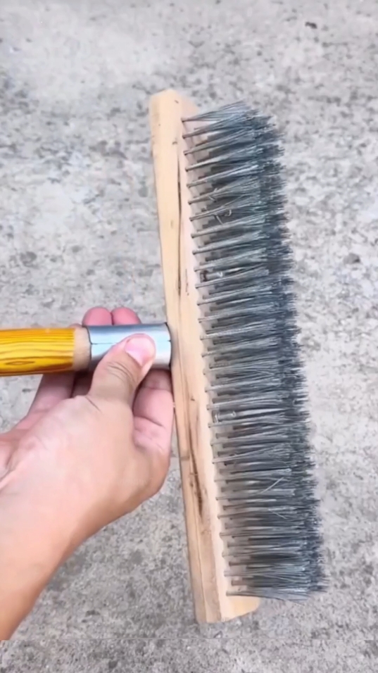 20 / 30CM Stainless Steel Wire Brush With Wood Handle Floor Scrub Brush Heavy Duty For Bristle Iron Pool Garage Patio Garden Moss#Stainless steel wire floor brush # wire floor brush # high efficiency utility # hardware tools # good stuff sharing #fyp #foryou #tiktokshop #goodthing 