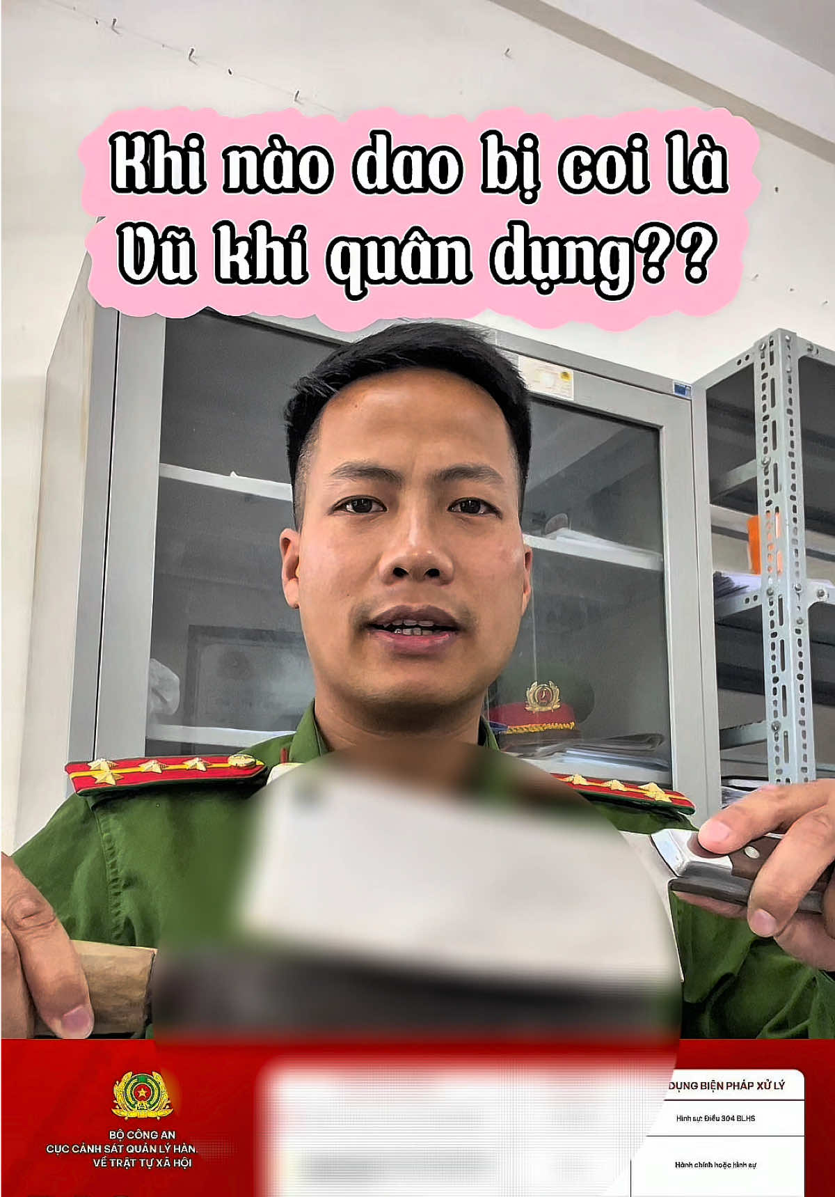 Khi nào DAO dùng trong sinh hoạt hàng ngày bị coi là VŨ KHÍ QUÂN DỤNG? #xuhuongtiktok #police 