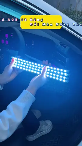 Đèn Led RGB đổi màu trang trí nội thất ô tô có app điều chỉnh bằng điện thoại. #denledtrangtri #denleddoimau #denledoto #denledtrangtrixe 