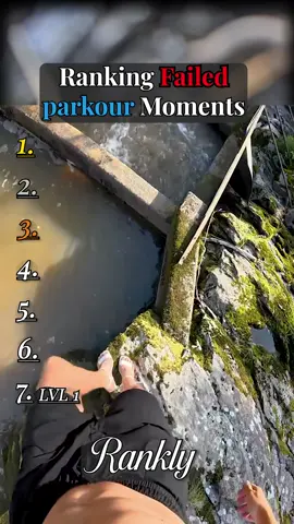 Ranking failed parkour moments