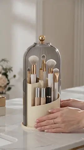 Stop scrolling—your vanity needs this! 🧼✨ Rotates 3 slots + keeps brushes dust-free! #weeklydeals #payday #VanityOrganizer #HomeHacks #TikTokMadeMeBuyIt #OrganizeLikeAPro