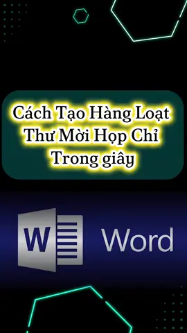 Cách tạo hàng loạt thư mời chỉ trong 5s #thuthuattinhoc #meotinhoc #word #excel #powerpoint 