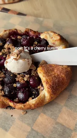 we have approximately one mission while cherries are in season: eat as many as possible. starting with this cinnamon roll cherry galette 🍒✨ HAPPY NATIONAL CHERRY DAY 🥧