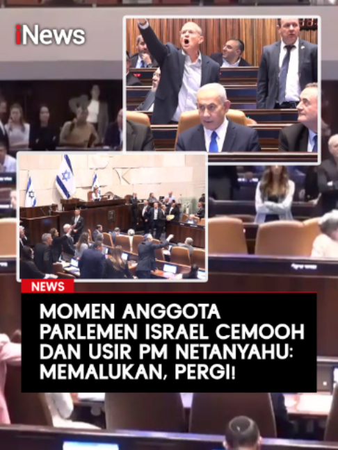 Perdana Menteri Israel Benjamin Netanyahu mendapat cemoohan dari anggota parlemen oposisi saat menghadiri sidang pleno Knesset yang membahas pengesahan rancangan undang-undang (RUU) terkait wajib militer pada Selasa (14/7/2026).  Suasana sidang memanas ketika para anggota oposisi meneriakkan 