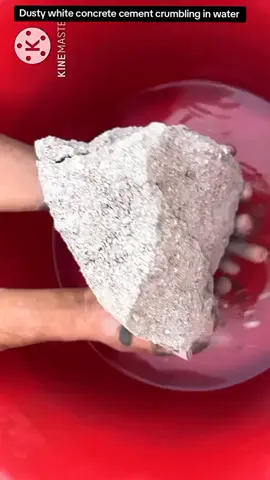White concrete cement crumbling in water  #concrete #asmr #trending #cement #tiktok 