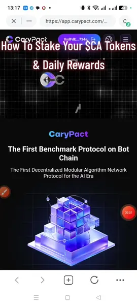 How To Stake Your $CA Tokens & Daily Rewards  #foryou #carypact #cryptocurrency #botchain #affiliatemarketing #multilevelmarketing #networkmarketing 