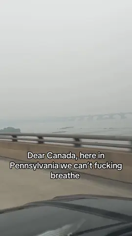 Yall gotta do something we can’t breathe down here#fypシ #canadianwildfire #smoke #wildfire #pennsylvania 