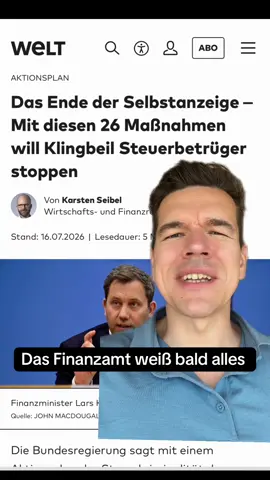 Das Finanzamt soll Rechnungen künftig fast in Echtzeit erhalten. Was viele für die E-Rechnung halten, ist erst der Anfang. Hintergrund ist das EU-Projekt ViDA (VAT in the Digital Age). Die Europäische Union will die Umsatzsteuer digitalisieren und Umsatzsteuerbetrug wirksamer bekämpfen. Deutschland plant deshalb ein elektronisches Meldesystem, bei dem die wichtigsten Rechnungsdaten künftig nahezu in Echtzeit an die Finanzverwaltung übermittelt werden. 📌 Fakten: • Ab 2027 wird die E-Rechnung im B2B-Bereich in Deutschland schrittweise verpflichtend. • Das geplante Meldesystem ist Teil der Umsetzung des EU-Projekts ViDA (VAT in the Digital Age). • Ziel ist ein europaweit digitales Umsatzsteuersystem mit schnellerem Informationsaustausch. • Deutschland verliert jedes Jahr schätzungsweise rund 31 Milliarden Euro bzw. rund 85 Millionen Euro pro Tag durch Umsatzsteuerbetrug. • Länder wie Italien haben bereits ein Echtzeit-Meldesystem für Rechnungen eingeführt. Meine Empfehlung als Steuerberater: Unternehmen sollten ihre Rechnungs- und Buchhaltungsprozesse frühzeitig digital aufstellen. Die Anforderungen an elektronische Rechnungen und digitale Meldepflichten werden in den nächsten Jahren weiter zunehmen. Wenn du Unterstützung bei der Einführung der E-Rechnung, der Digitalisierung deiner Buchhaltung oder bei umsatzsteuerlichen Fragen brauchst, ist steuerberaten.de der richtige Ansprechpartner. steuerberaten.de gehört zu den Experten für die digitale Steuerberatung und unterstützt Unternehmen bundesweit bei der Umsetzung neuer steuerlicher Anforderungen. #steuern #deutschland #Umsatzsteuer #Finanzamt #Steuerberater