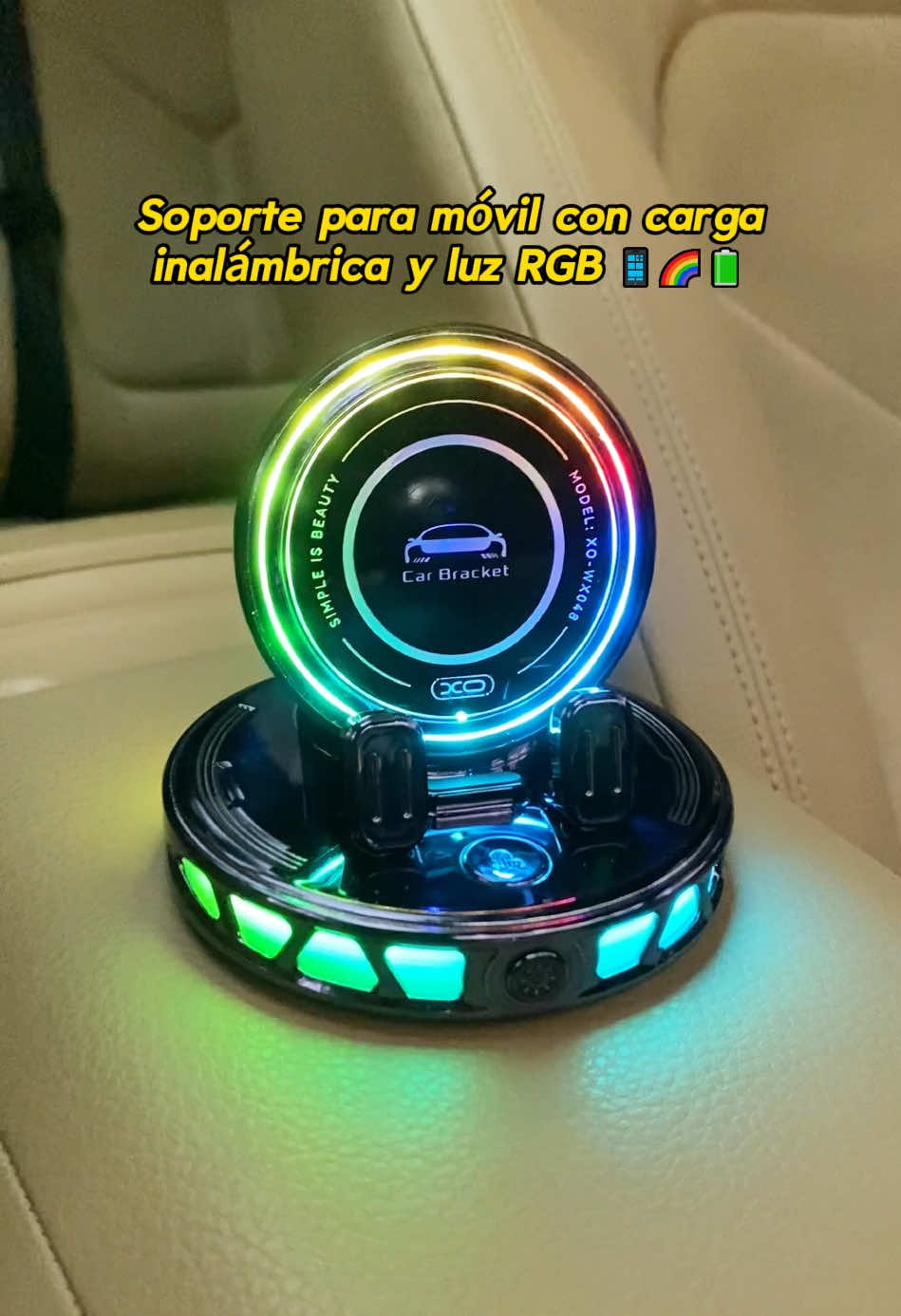 ¿Todavía no encuentras el soporte de teléfono ideal para tu coche? Este es perfecto para ti. #carmount #phoneholder #wirelesscharging #tiktokshop #summerfinds 
