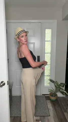 High Waisted Drawstring Side Pocket Wide Leg Casual Linen-Feel Pants @Halara_official #halara  #halarapants #HalaraListens #Halarafabric #DealsforyouDays @Halara shop @halara_uk 