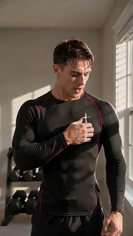 Men's Cross Print Long Sleeve Compression Shirt, Quick-Dry Breathable Gym Top, Athletic Training Apparel, Spring & Fall Sports Wear #sportsshorts #workoutwear #gymshirts #athleisuremen #sportshirts #menscompressionshapewear #sportseyewear #compressiontee #menswearforathletes #womenslongsleeveshirt
