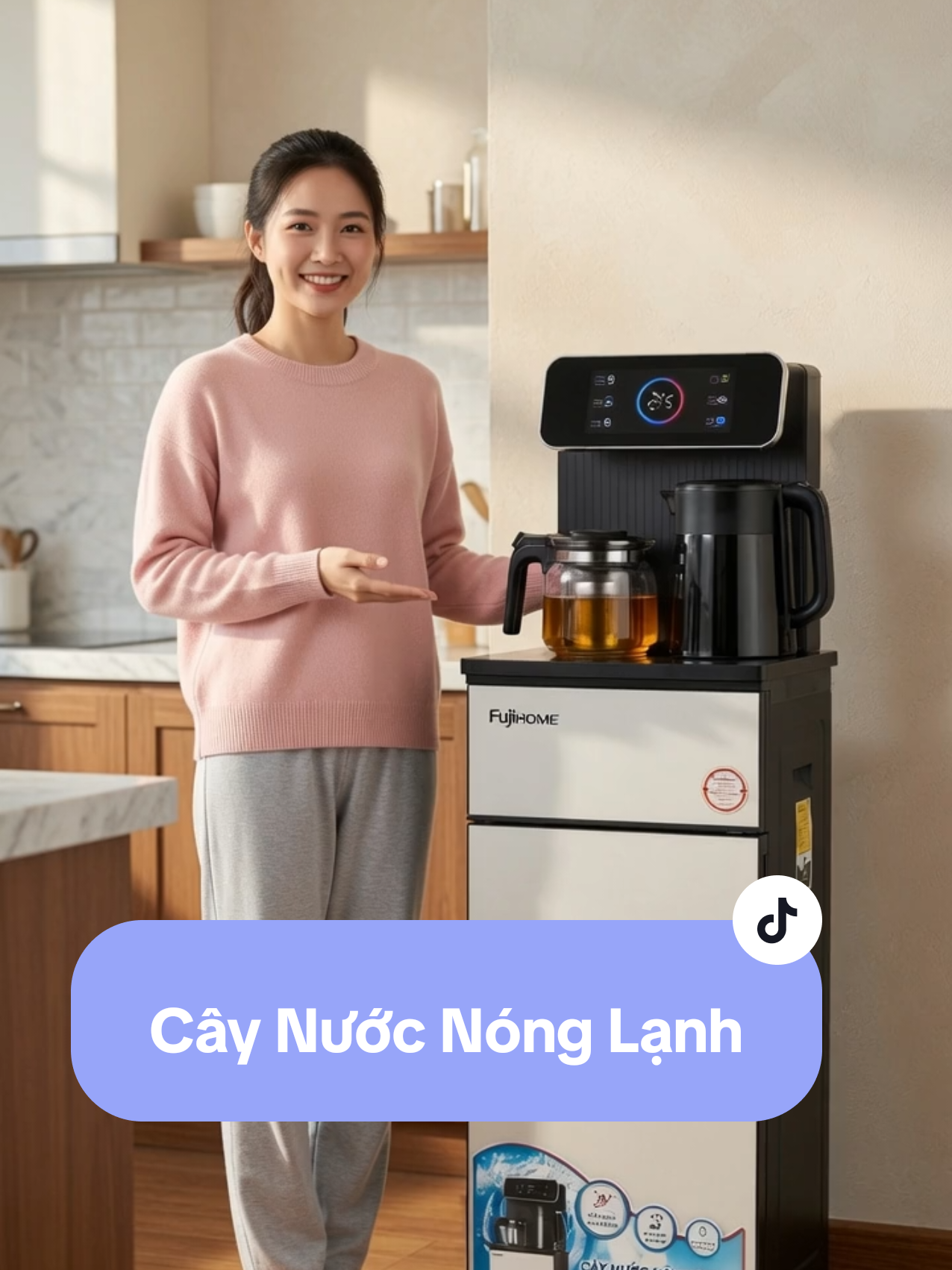 Fujihome Cây Nước Nóng Bình Âm, Tiện Dụng Kết Hợp Pha Trà. #creatorsearchinsights #viral #xuhuongtiktok #caynuocnonglanh 