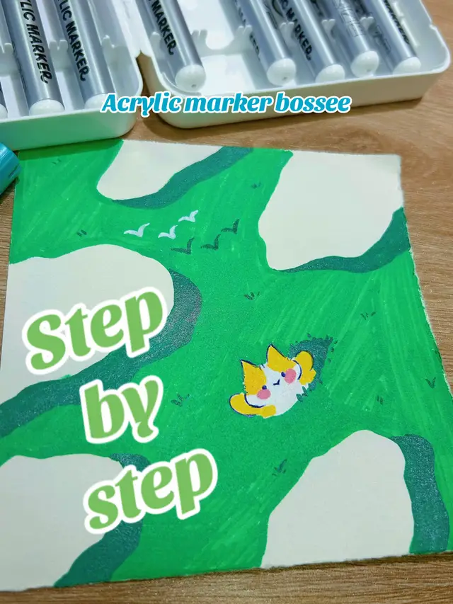 #acrylicmarker #stepbystep #acrylicmarkerbossee #bossee #fyp 