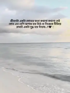জীবনটা একটা স্রোতের মতো কখনো কখনো সেই স্রোত এত বেশি অশান্ত হয়ে উঠে যে নিজেকে টিকিয়ে রাখাই একটা যুদ্ধ হয়ে দাঁড়ায়…!!🖤🕊 #mim_official_3 @TikTok 