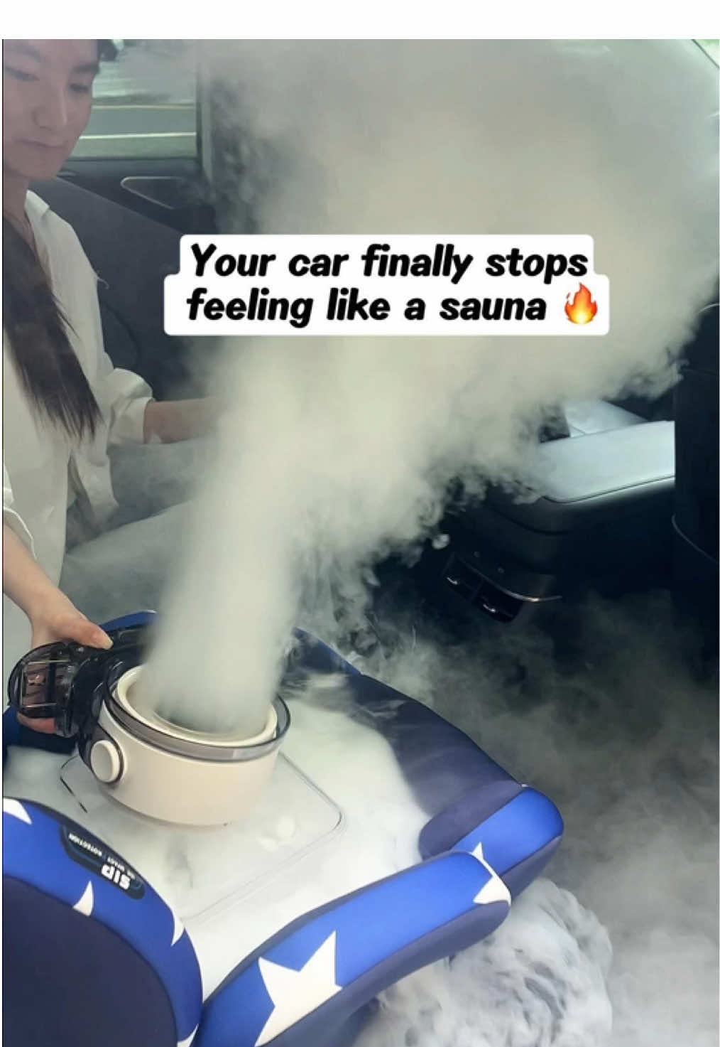 Your car feels like an oven? This mini fan is a lifesaver! Clip it on, cool down faster, and say goodbye to hot car rides.  #coolhill #SummerFinds #TikTokShopSummerSale #cliponfan  #CarFan