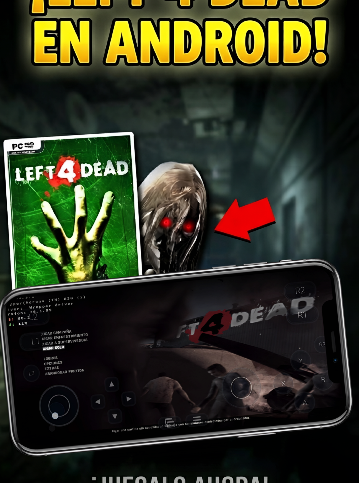 Tutorial Como Jugar Left 4 Dead En Android Gama Baja Y Media Con Emulador De PC Winlator  #gaming #winlator #tutorial #emulador #emuladores 