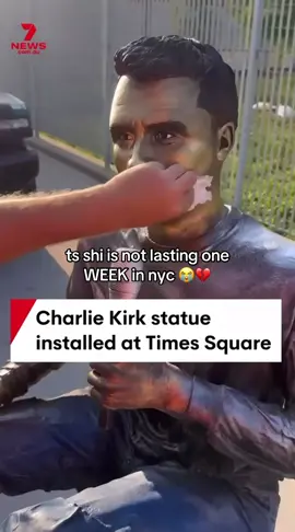#charliekirkstatue #charliekirk #newyork #homeritachi #fyp 