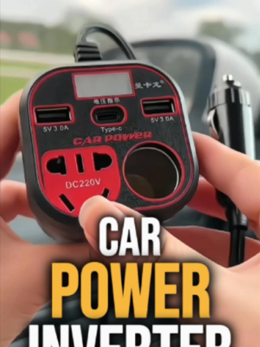 Tired of dead devices during long drives? 🚘  We've got the perfect solution! Our Car Power Inverter turns your vehicle into a mobile charging station. Fast, safe, and super easy to use, it’s a must-have for anyone who spends time on the road. Never miss a beat or a charge again. Check the link in our bio! #CarHacks #TechTok #PowerInverter #AutoAccessories #MustHave