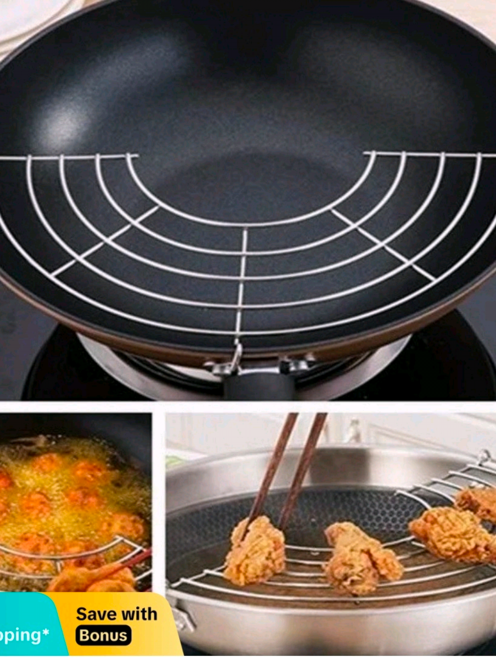 Sakit ba sa ulo kapag ang pritong ulam ay mamantika at madaling lumambot? Heto ang sikreto ng mga restaurant: Stainless Steel Semi-circular Frying Pan Oil Drain Rack! 🔥 Isasabit mo lang ito sa gilid ng kawali gamit ang built-in hooks nito para habang nagpiprito ka, diretso patak ang sobrang mantika pabalik sa pot. Gawa sa premium food-grade stainless steel kaya rust-proof, napakatibay, at napakadaling linisin pagkatapos magluto! #oildrainrack #fryingrack #kitchengadgets #CookingHacks #stainlesssteelrack 