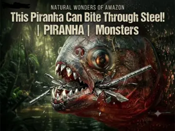 This Piranha  through Steel! | PIRANHA |  Monsters #tiktok #monsters #fishing #disaster 