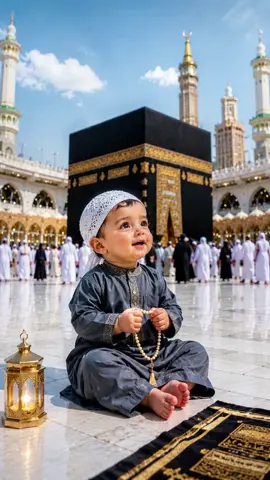 🌙 Sweet Baby's Beautiful Dua at Masjid al-Haram #RabbanaIghfirLi #IslamicBaby #Kaaba #MasjidAlHaram #Makkah 