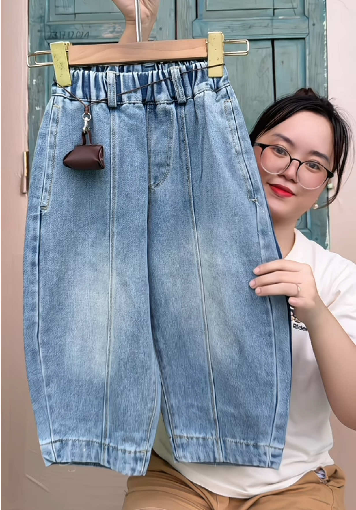Quần rin chats siu mềm mát cho bé đi học #jeandihocbegai #quandihocchobe #dautaykids #xuhuongtiktok 