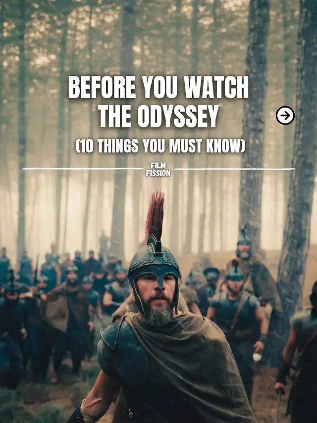 A spoiler free guide to The Odyssey! So you can actually understand the movie, not just feel it when walking out of the theater. Christopher Nolan is tackling Homer's 2,800-year-old epic poem, and it's shaping up to be the most ambitious, punishing, and visually historic blockbuster of his career. If you're as hyped as the rest of the world, this monumental, $250-million blockbuster is the ultimate theatrical experience for 2026. Swipe through to unlock the definitive roadmap to the film's deep structural timeline, the psychological reality of the gods, and the history-making production scale before you step into the IMAX theater.#odyssey #cristophernolan #imax #zendaya 