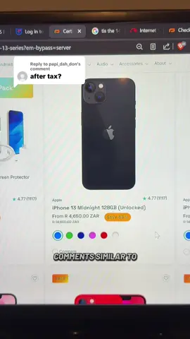 Replying to @papi_dah_don How much phone are after tax#digitalvegatvv #plugtechtaxes #plugtech #plugtechsouthsfrica 