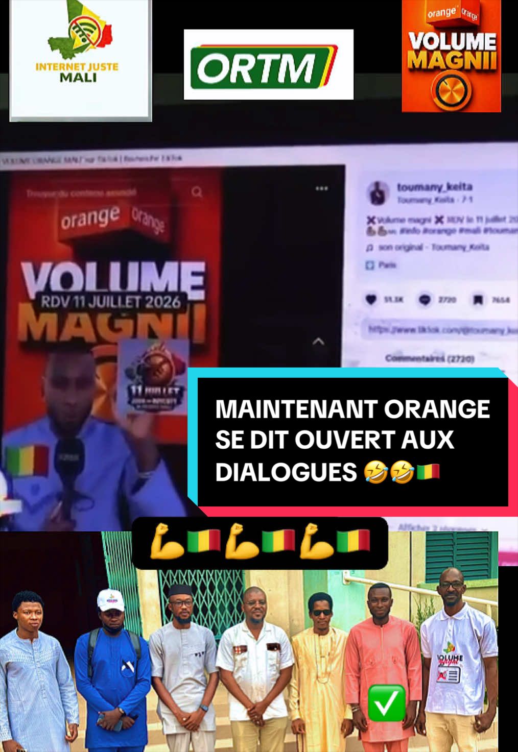 Seul la lutte libère: c’est maintenant que Orange Mali se dit ouvert au dialogue 🤣🤣🤣🤣🇲🇱🇲🇱🇲🇱apparemment le fameux baobab ne compte plus sur ces racines🤣🤣🤣 #info #internetjustemali #volumemagni #toumanykeita #tiktokmali 
