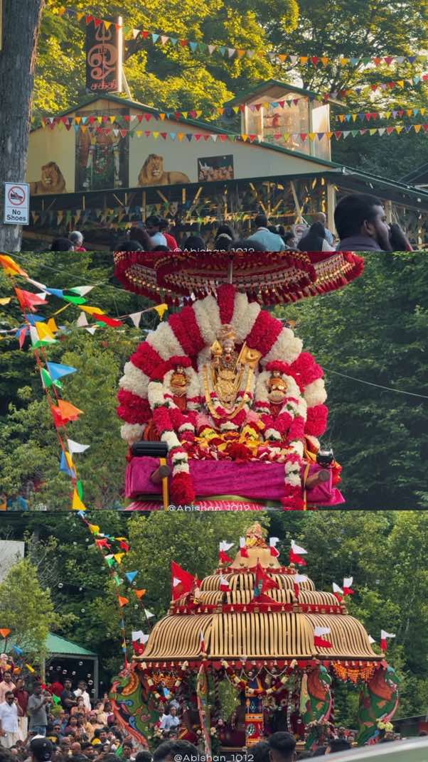 வல்மொறின் முருகன் தேர்த்திருவிழா! 🦚                     #montreal #murugan #valmorintemple #fyp #trending 