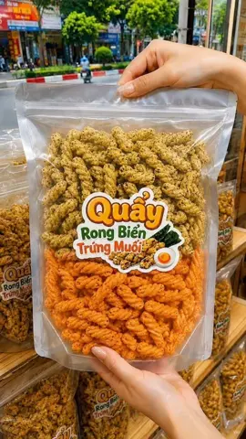 Quẩy Sấy Vị Rong Biển Trứng Muối #foodreview #anvatngon #anvat #quẩy #anvatcungtiktok 
