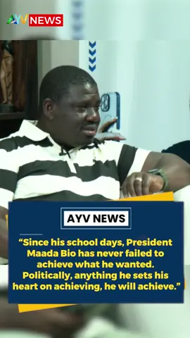 “Since his school days, President Maada Bio has never failed to achieve what he wanted. Politically, anything he sets his heart on achieving, he will achieve. Said Moses Mambu National Publicity Secretary-SLPP, Speaking on AYV WAKE UP SIERRA LEONE  Stay tuned to AYV Media for reliable news, updates, and entertainment. 📻 AYV Radio 101.7 FM 📺 AYV TV Channel 33 & 34 | DStv Channel 399 🌍 AYV International 🔗 Visit the AYV News website for more stories.