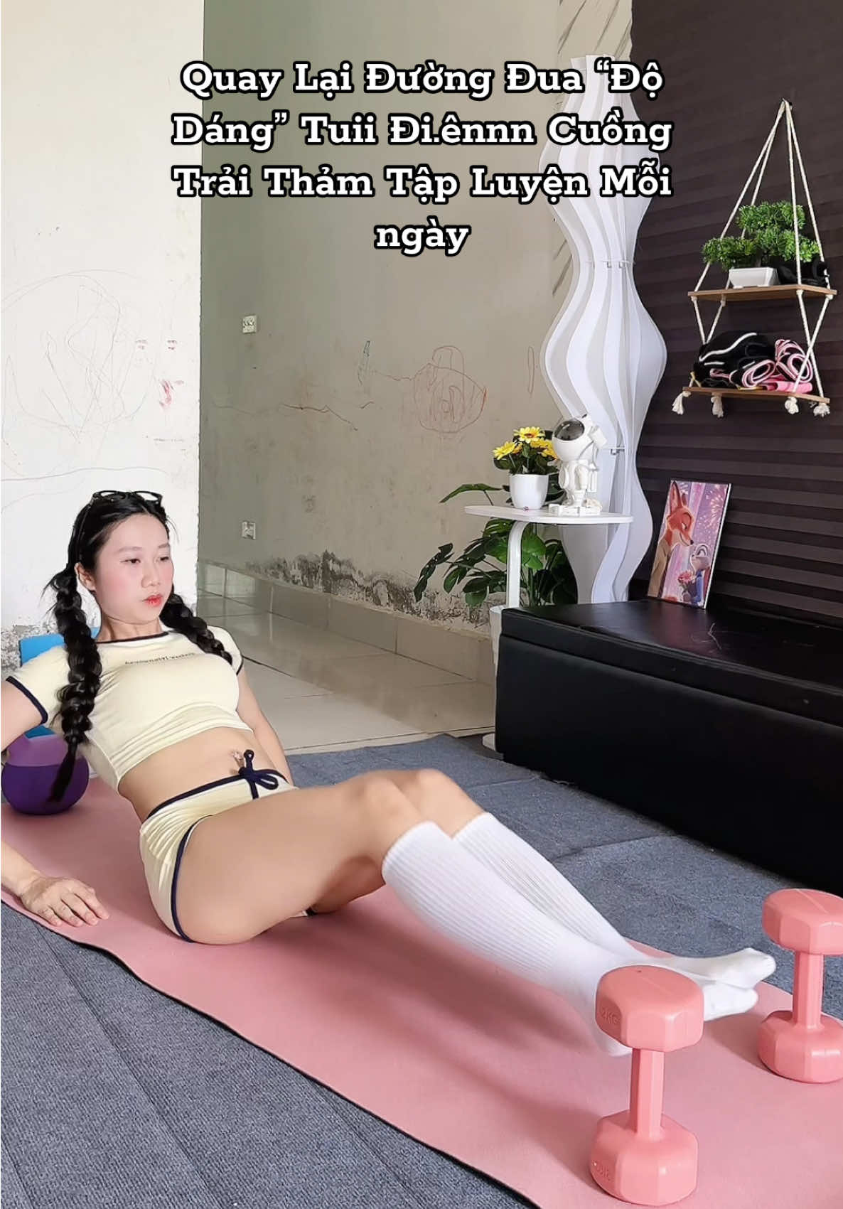 Quay Lại Đường Đua “Độ Dáng” Tuii Đi.ênnn Cuồng Trải Thảm Tập Luyện Mỗi ngày #trangslay #taptainha #gymhome #thaydoibanthan 
