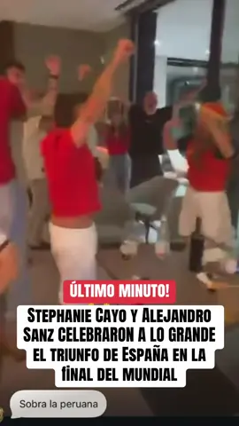 #stephaniecayo y #alejandrosanz celebraron a lo grande el triunfo de #españa en el #mundial2026. . #peru 