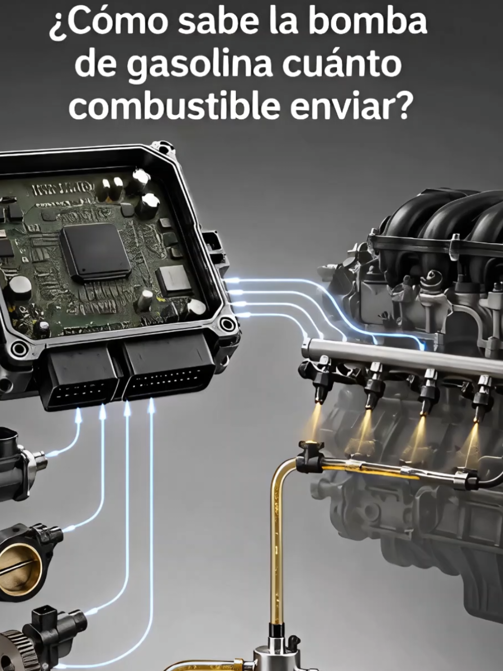 ⛽ ¿Cómo sabe la bomba de gasolina cuánto combustible enviar? 🚘 #mecanica #automotriz #gasolina #combustible 