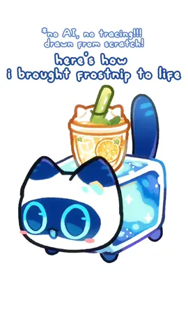 #frostnip vtuber making!! (˵◝ ⩊  ◜˵❄️) | #clashofcritters #catsoftiktok #live2dmodel #arttok 