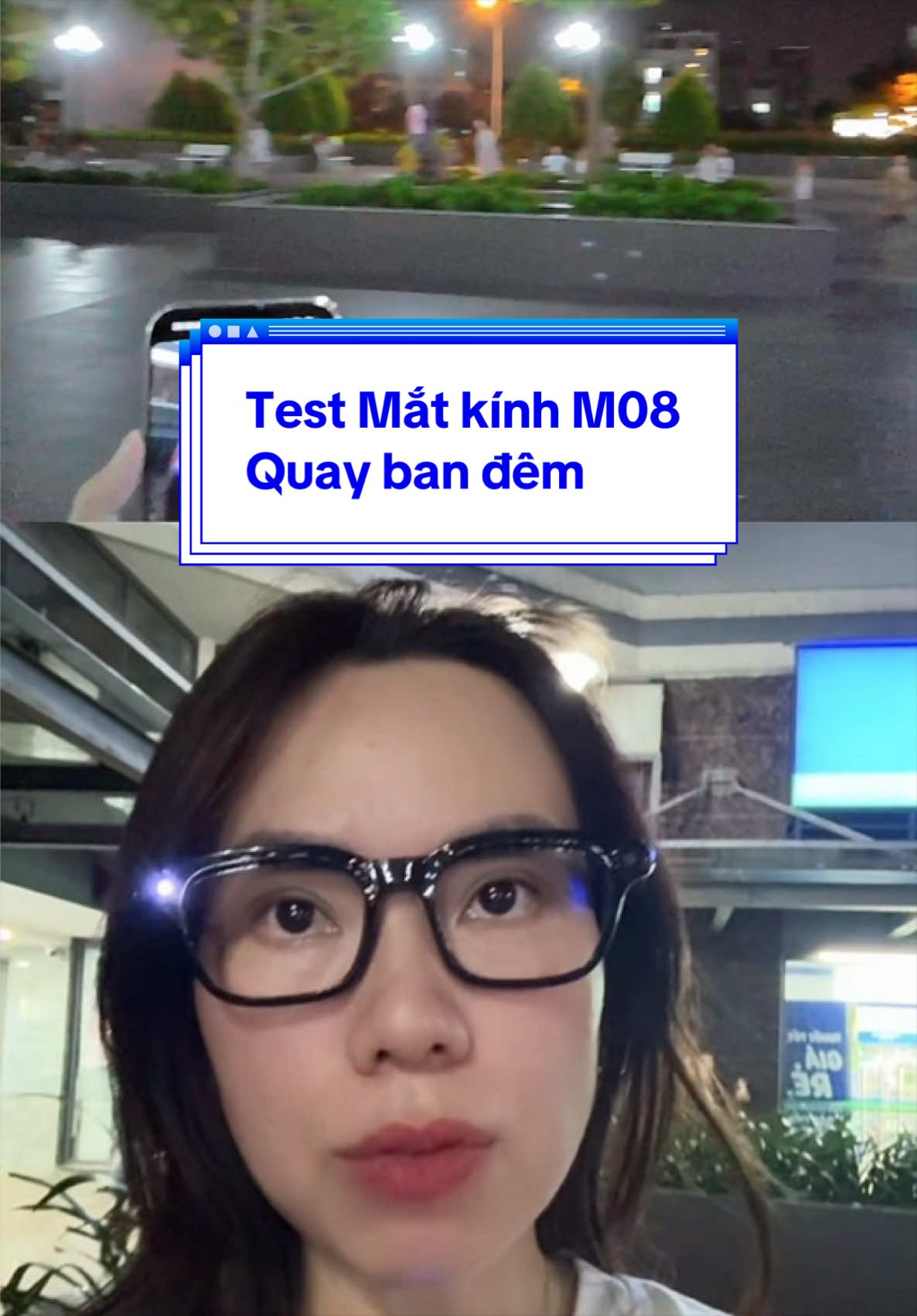 Test mắt kính quay ban đêm mã M08 #docongnghe #phukienthoitrang #phukiendienthoai #matkinhthongminh 