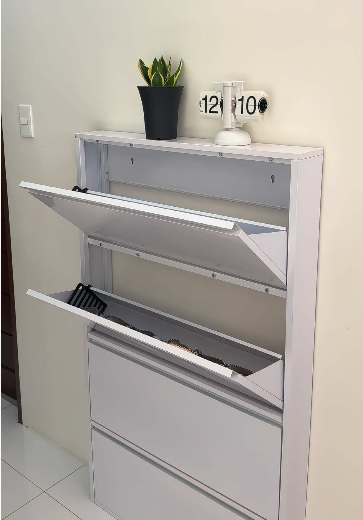 aesthetic metal shoe cabinet #shoecabinet #shoeorganizer 