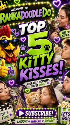 Top 5 Kitty Kisses That Will Melt Your Heart! 😻💋 😻 Ready for the cutest countdown ever? From tiny kittens giving gentle nose kisses to cats showering their humans with endless love, these heartwarming moments are guaranteed to make you smile. If you're a cat lover—or just need a little happiness today—you won't want to miss this adorable countdown! 🐔 Welcome to RankaDoodleDo—the home of fun, wholesome, and surprising Top 5 countdowns that brighten your day! ❤️ New videos every week featuring: Cute animals Funny moments Incredible people Amazing sports Wild discoveries And everything in between! 👇 Tell us your favorite kitty kiss in the comments!