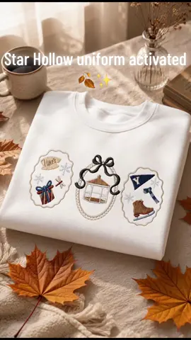 Obsessed with the embroidered shirt 🍂✨#trending #gilmoregirls #starshollow #BookTok #viral 