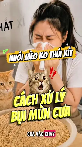 Trả lời @Tua Vít là mèo Cách xử lý bụi mùn cưa , tự trộn cát mèo - Nuôi mèo không thúi kít, không tốn cát mèo #nuoimeo #thucung #mẹovặt #catmeo #catvesinhchomeo 
