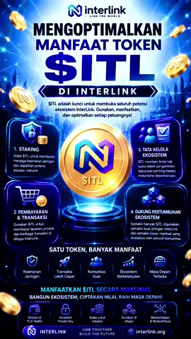 Manfaatkan token $ITL secara optimal melalui staking, transaksi, dan partisipasi ekosistem untuk memperkuat jaringan InterLink serta mendorong inovasi dan pertumbuhan ekonomi digital berkelanjutan #InterLink #ITLG #ITL 