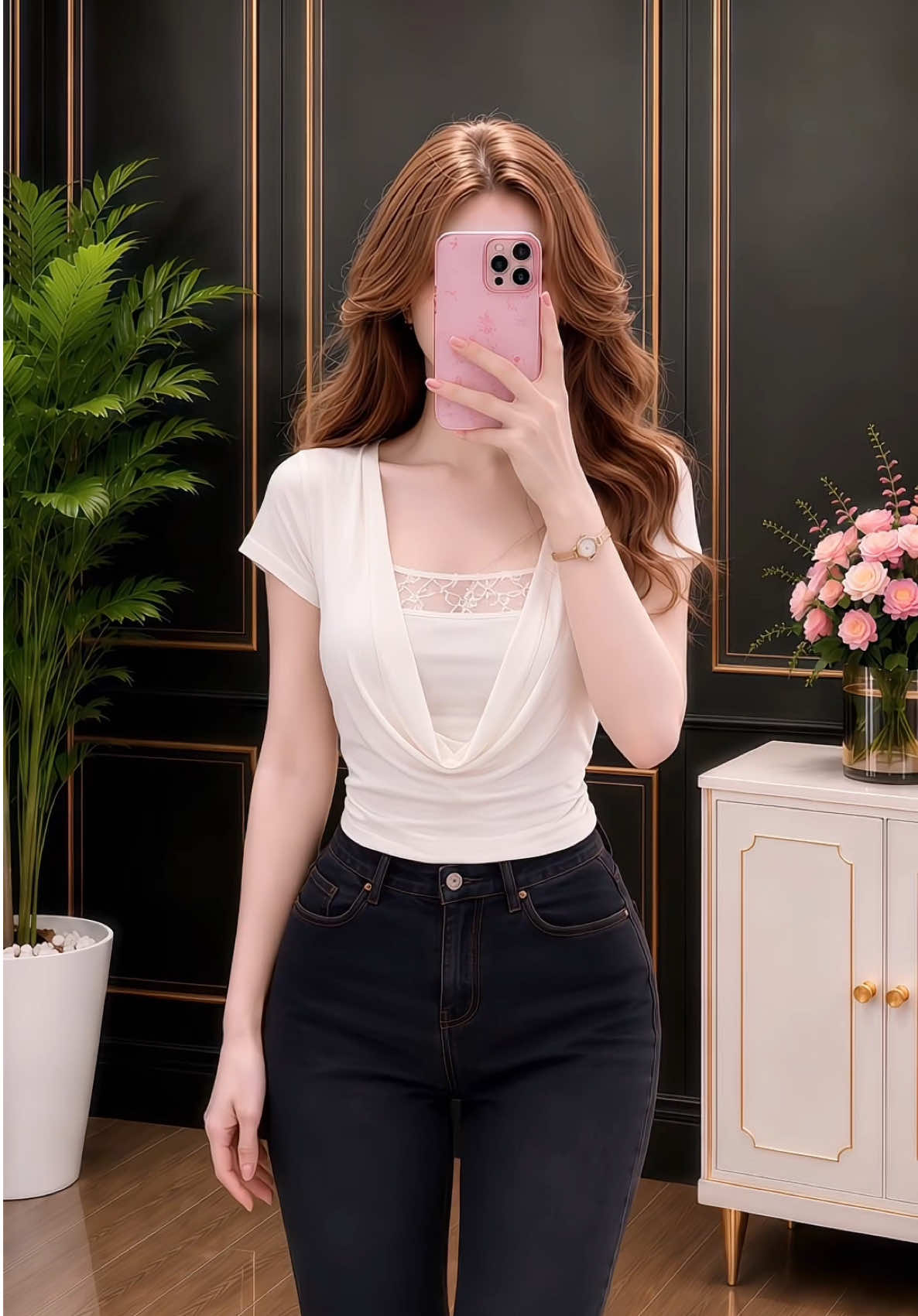 Áo cổ đổ phối ren cổ thanh lịch #thoitrangnu #aothunnu #macdepmoingay #phongcachthoitrang #outfitxinh  @Khánh Ngân Store  @Khánh Ngân Store  @Khánh Ngân Store 