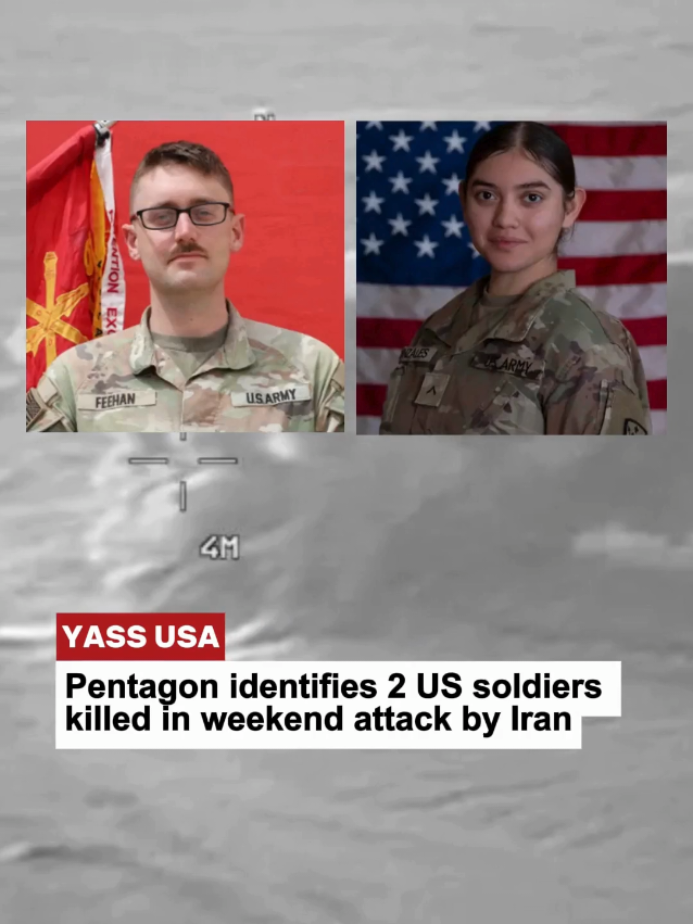 The Pentagon has identified two U.S. soldiers killed in an Iranian missile attack in Jordan as Pvt. Isabella Gonzales, 19, of Texas, and 1st Lt. Tyler James Feehan, 25, of Hawaii. A third service member was also killed in Iraq during a drone-related incident. The deaths come as U.S. airstrikes on Iran continue and tensions across the Middle East escalate, with both sides exchanging attacks while officials say diplomatic efforts remain under consideration. #usa #troops #killed #iran #attack 