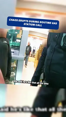 Chaos Erupts During Routine Gas Station Call #cops #copsoftiktok 