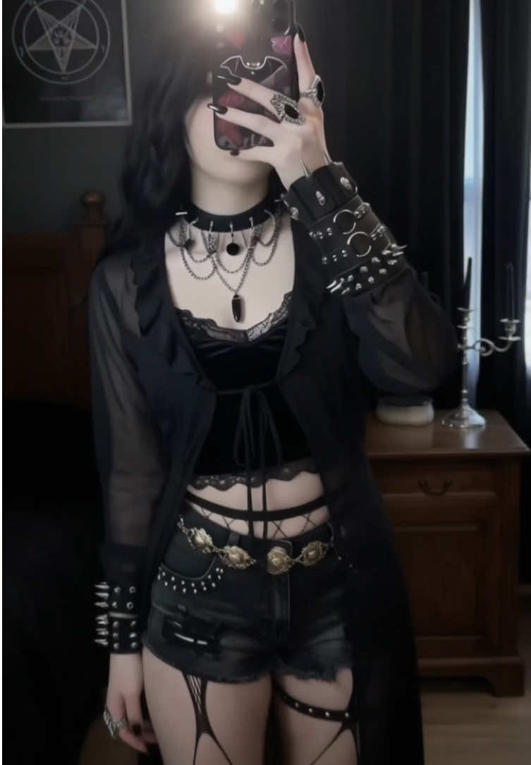 #goth #gothic #gothgirl #cardigan #viral 