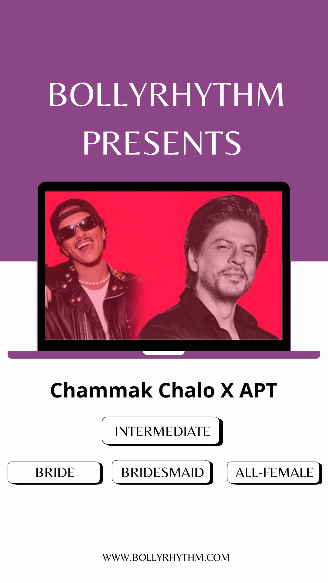 ⚡️The dance that brings the energy from the very first beat.⚡️ This Chammak Chalo x APT Remix is made for the girls who want to light up the dance floor. 💃🔥 Packed with high-energy moves, fun transitions, and nonstop vibes, this intermediate-level choreography will have your group breaking a sweat and your guests dancing in their seats. Perfect for sangeets, weddings, performances, or just dancing with your favorite people. Learn it step by step anytime at BollyRhythm.com. ✨ Our Moves. Your Dance. #BollyRhythm #BollywoodDance #SangeetDance #WeddingDance #chammakchallo 