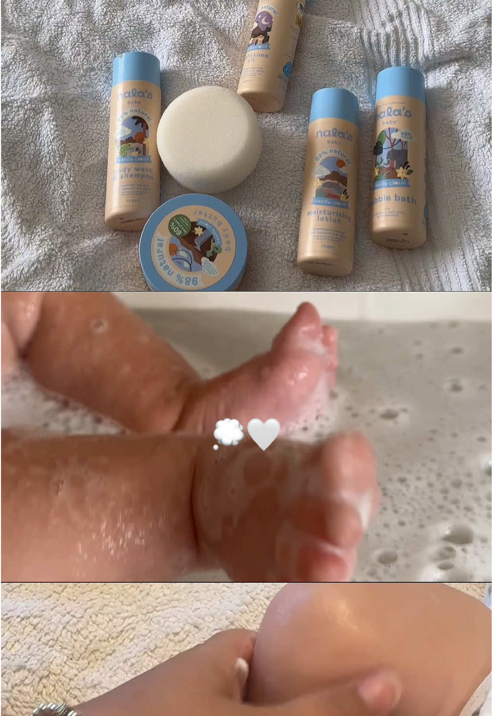 When your baby smells dreamy 🤍💭🫶🏻 Also did you know Nala has a 100/100 rating on Yuka! That’s a massive mum win for me 🥰  #nala #babytiktok #bath #mumsoftiktok  @Nala's Baby UK #CapCut 